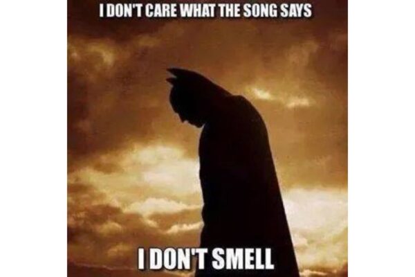 Batman smells alone and sad funny image