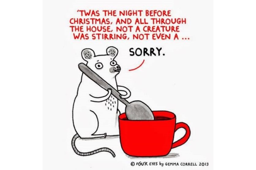 The mouse Christmas Stirring funny image