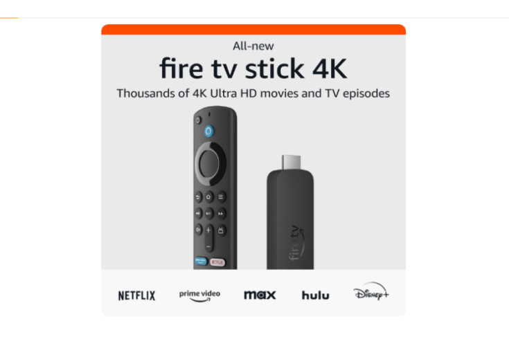 Fire TV Stick 4K ad image on the funny Wednesday Face post