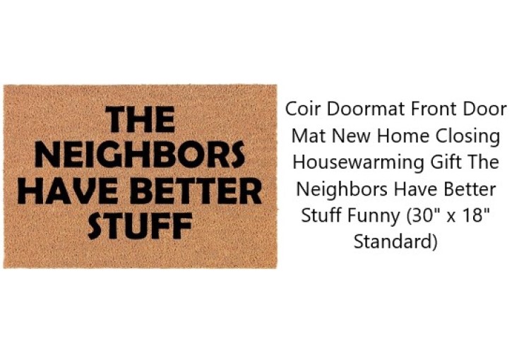 Funny welcome mat ad image