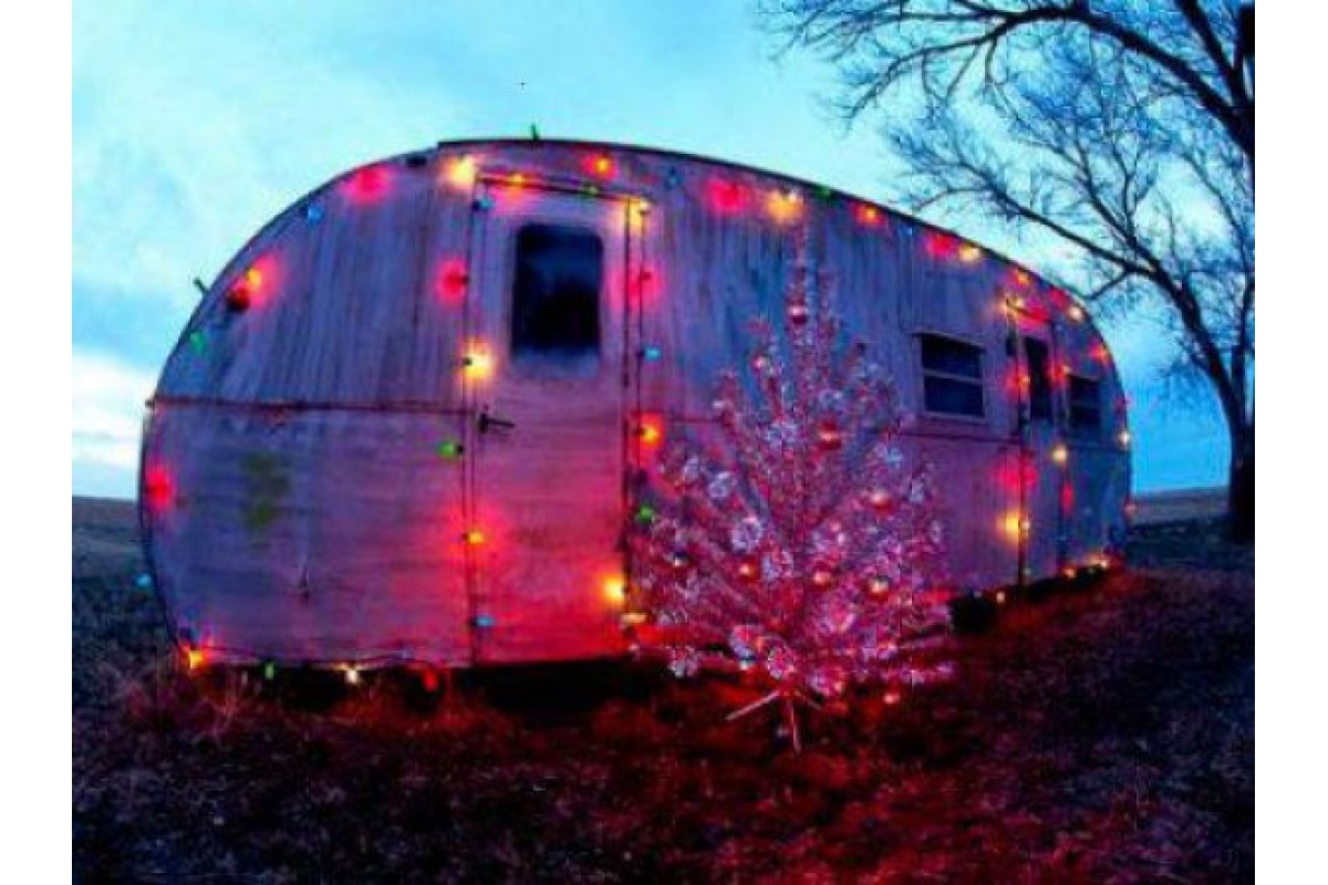 Redneck Trailer Christmas Lights image