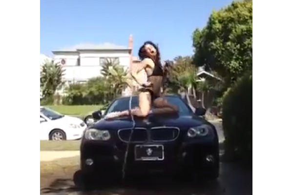 bikini girl car wash fail image