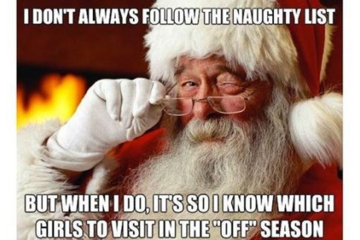 Naughty santa list - funny Christmas images