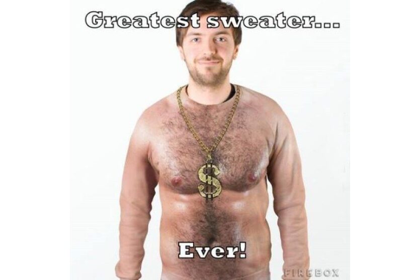 Great sweater - frightening but great funny image
