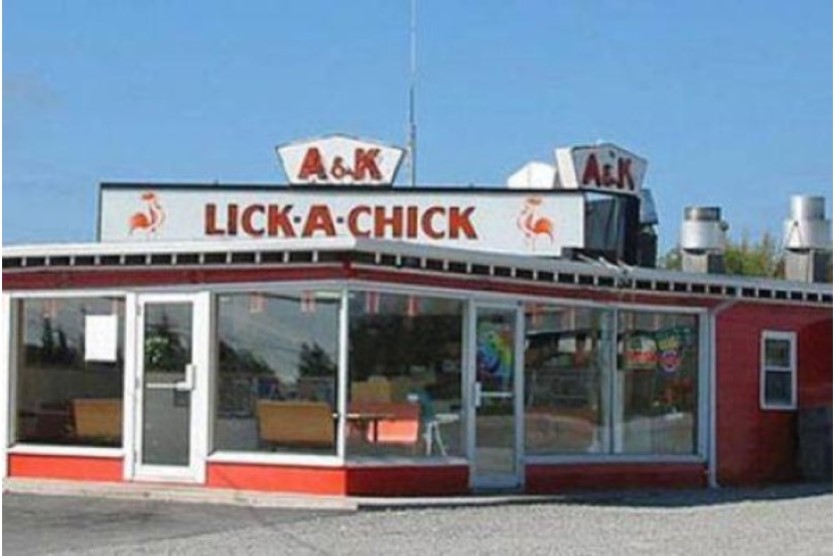 Lick-A-Chick Diner funny image