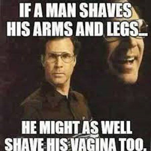 Will Ferrell meme on Shaving