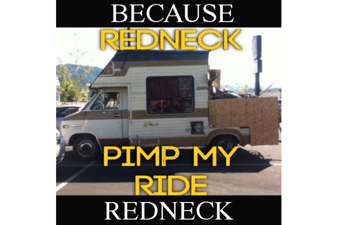 because redneck camper pick up image