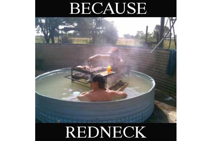 funny redneck pool grill image