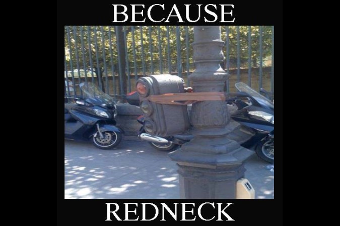 funny redneck traffic signal repair