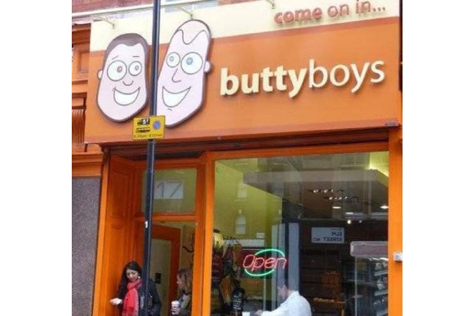 funny restaurant sign butty boys