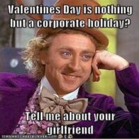 Happy valentines corporate holiday meme