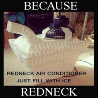 funny redneck photo of a redneck air conditioner