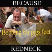 bobbing for pigs feet image