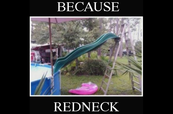 redneck pool slide picture