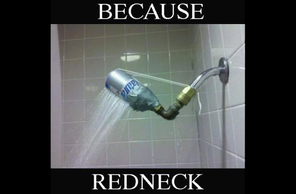 redneck shower head picture