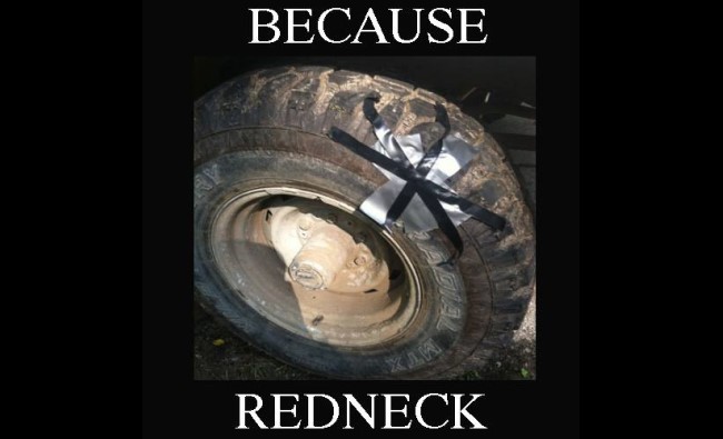 redneck tire patch image