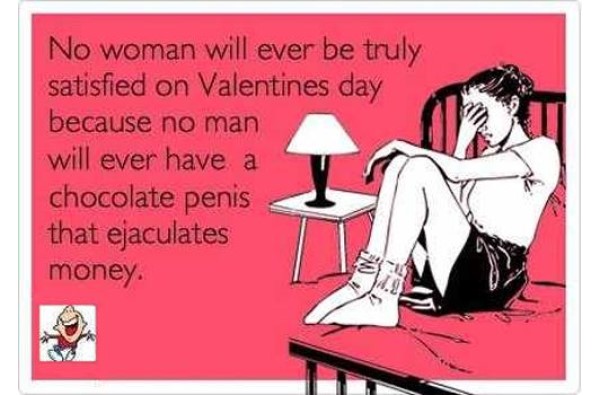 Picture for valentines day says she will never be satisfied