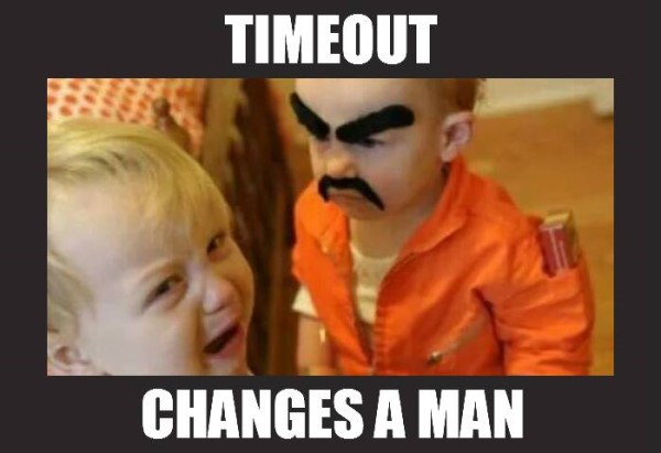 Funny timeout changes a man image
