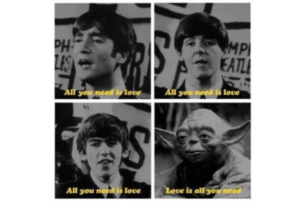 all you need is love funny beatles image