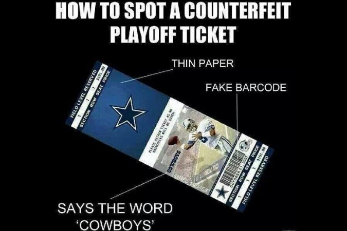 fake NFL playoff ticket funny sports picture