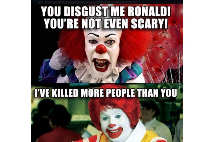 Funny who's the Scarier Clown image