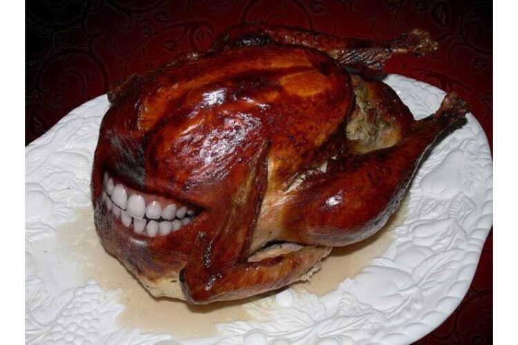 Happy Thanksgiving Turkey image with a great big toothy smile