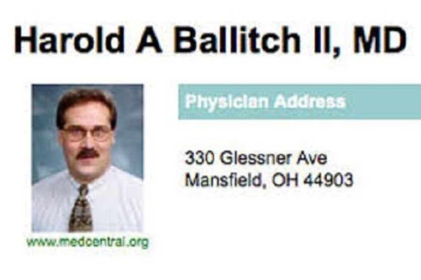 Funny Names Harold Ballitch MD