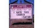 I Hate This Church funny sign image