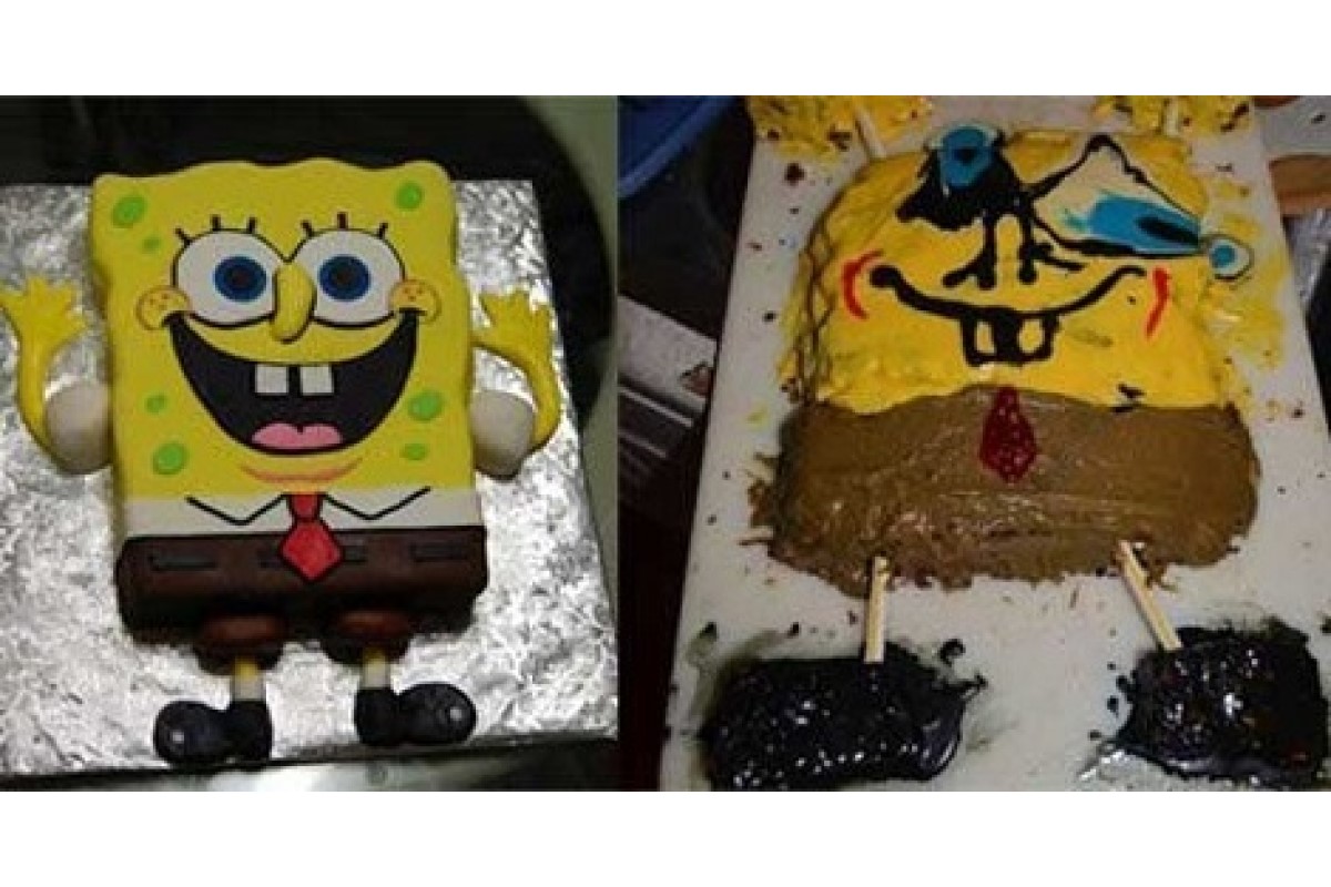 Sponge bob cake - Nailed it