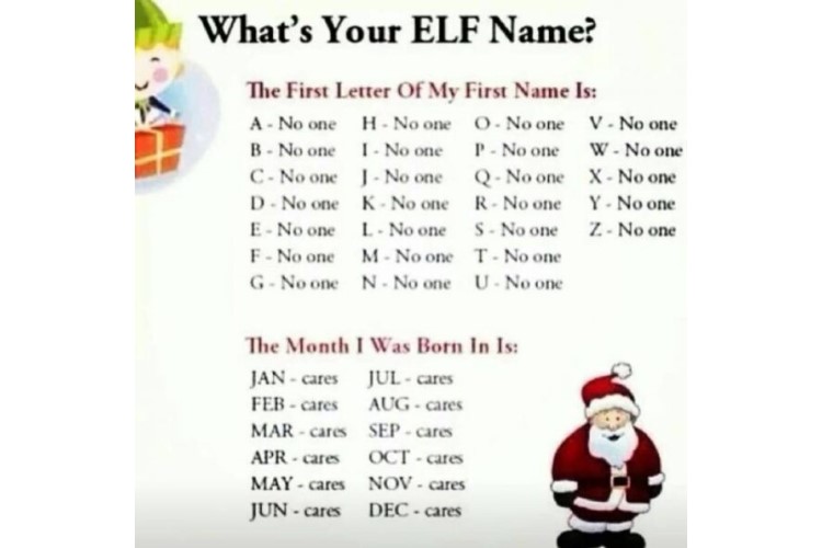 Your Elf Name funny image