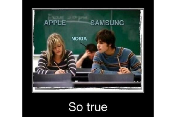 Blast from the past image Apple vs Samsung