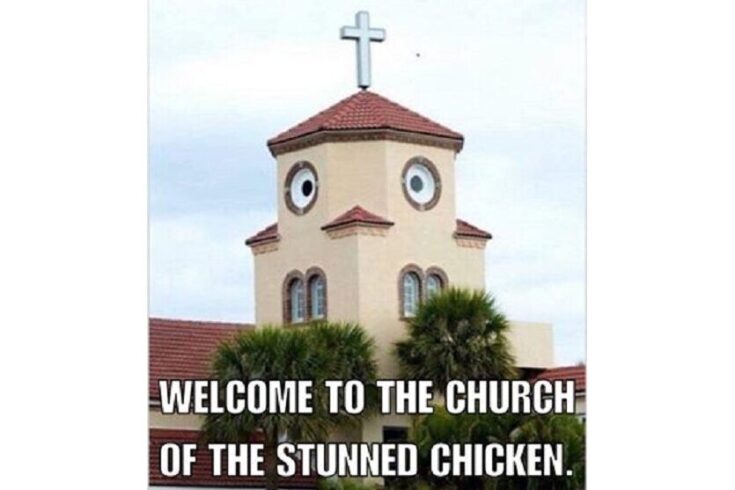 Church Of The Stunned Chicken funny image