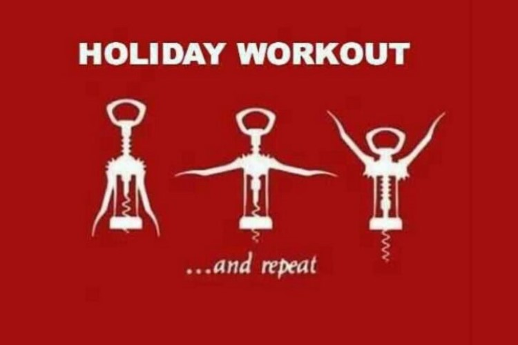 funny Holiday Workout done right image