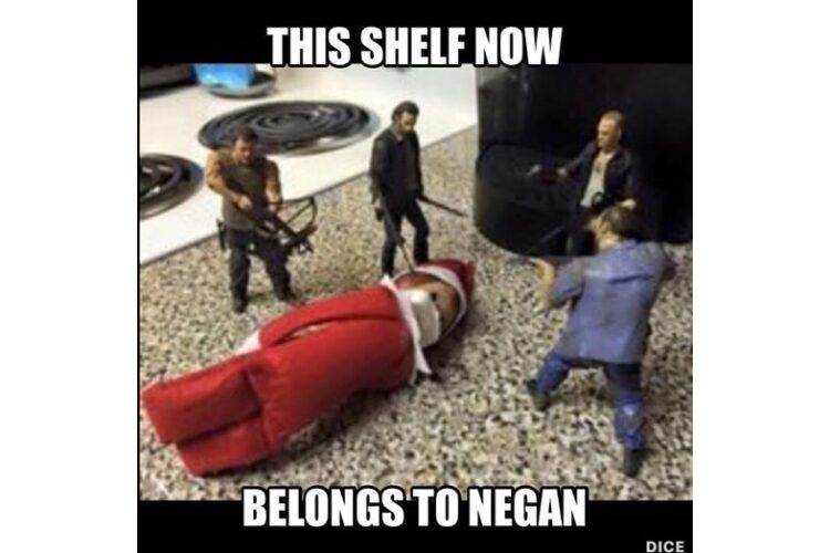 Negan's Shelf elf on a shelf twd image
