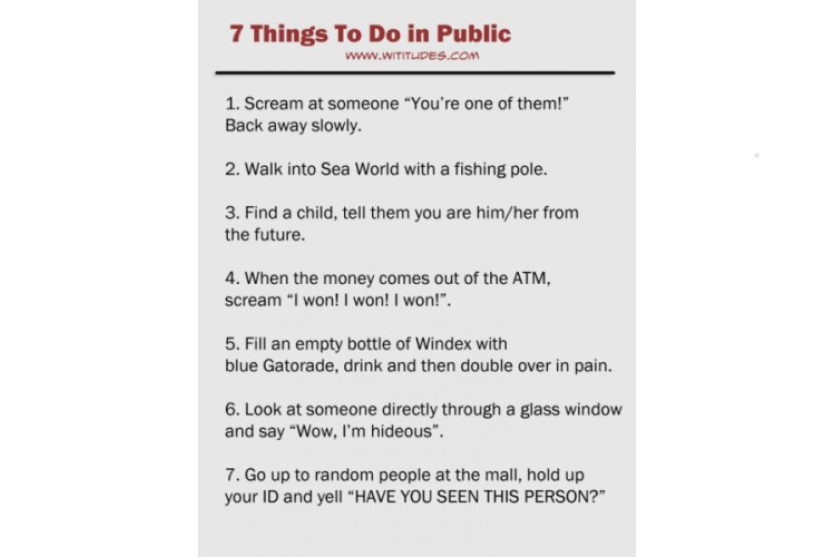 funny Things To Do in public image