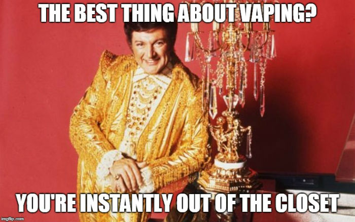 Best Thing About Vaping liberace image out of the closet