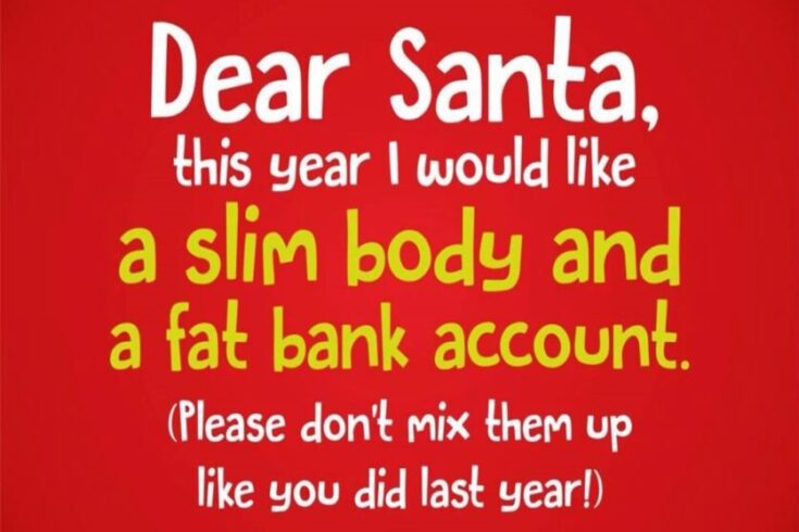 Dear Santa slim body fat bank account image