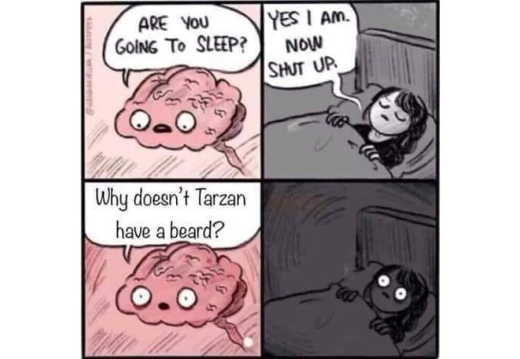 No Sleep Brain funny image