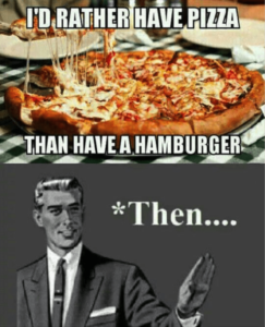 Pizza Then Hamburger image
