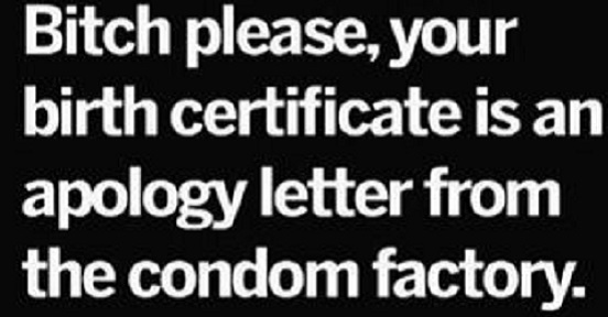 Condom Apology