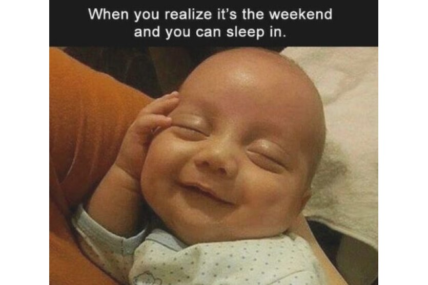 Cute Weekend Sleep baby image