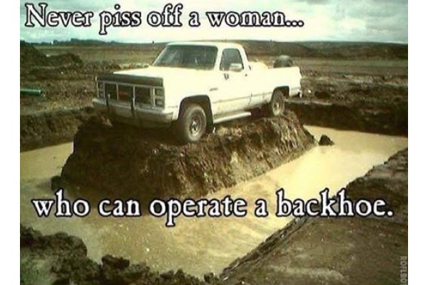 Women With Backhoes funny image