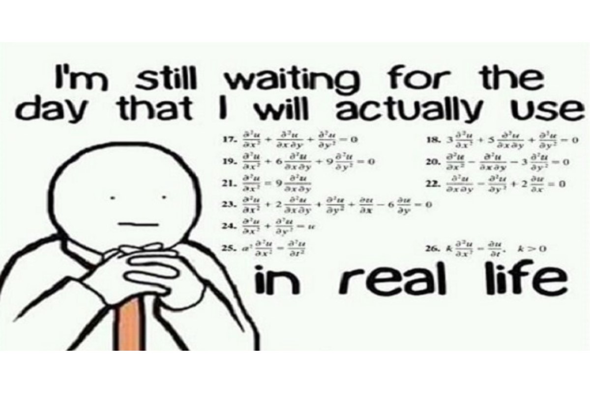 Funny waiting to use the math I was taught in school image