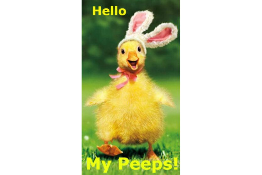 Hello My Peeps cute Easter image