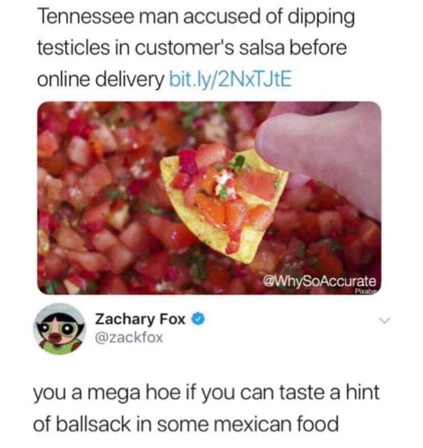 funny crime man testicles in salsa