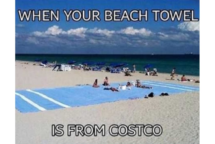 Costco Beach Towel funny huge beach towel image