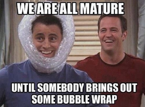 friends meme image bubble wrap