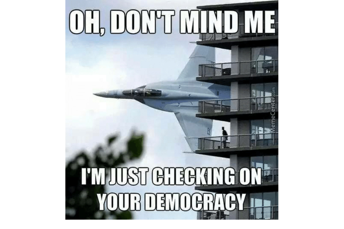 Funny checking your democracy military image