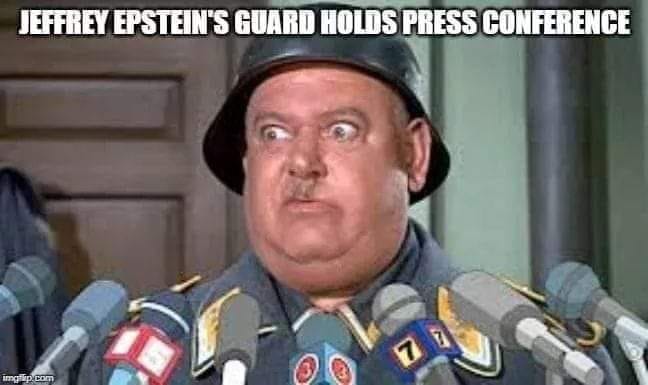 Epstein guard talks funny meme image