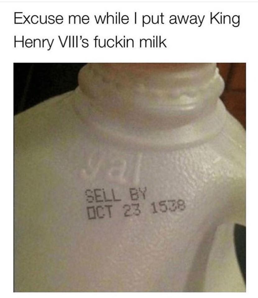 Image of milk that expired in 1538